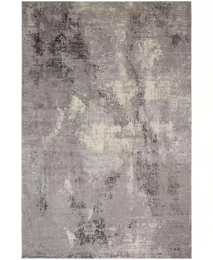 Sunbrella Modern SM-02 Gray/Blue 9' x 12' Area Rug 1