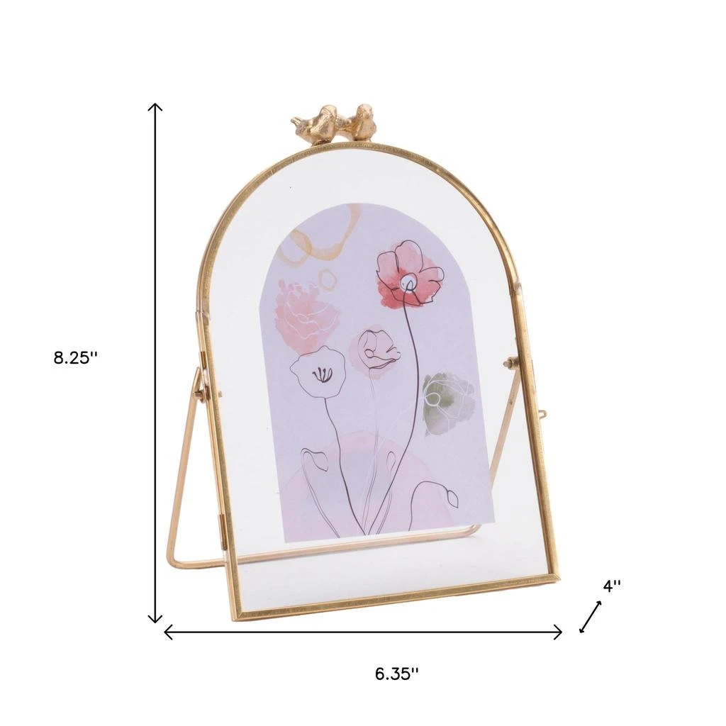 Hivvago 8" Gold Iron Tabletop Sculpture 5