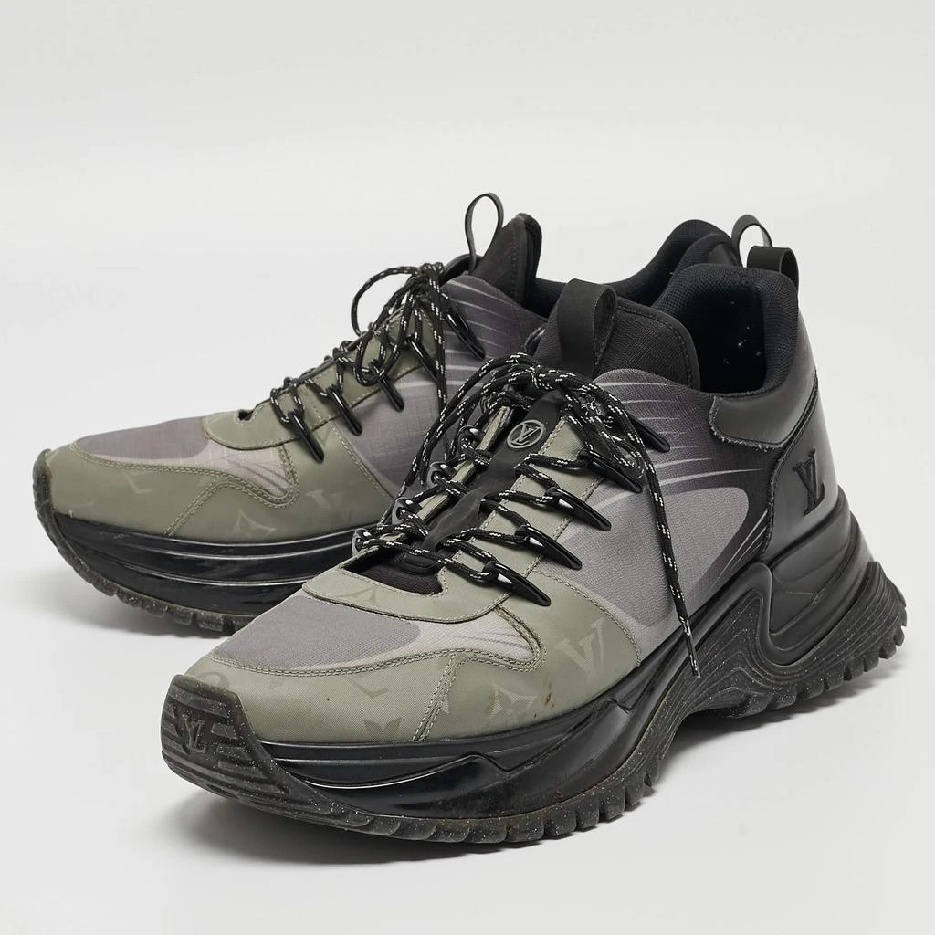 Louis Vuitton Louis Vuitton Tricolor Leather and Printed Mesh Run Away Pulse Sneakers Size 44 2