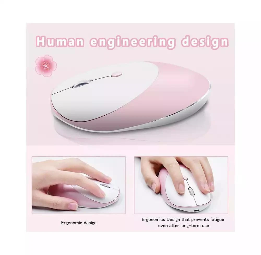 risokeys Tri Mode Silent Wireless Mouse Bluetooth and 2.4G 3 Speed DPI Office Mouse 4