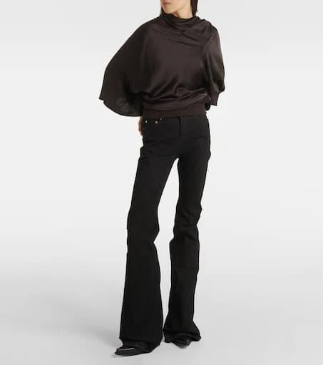 Rick Owens Cylinder draped satin top 2