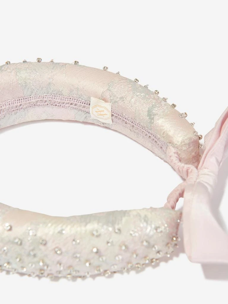 Maison Ava Maison Ava Girls Brocade Headband in Pink 4