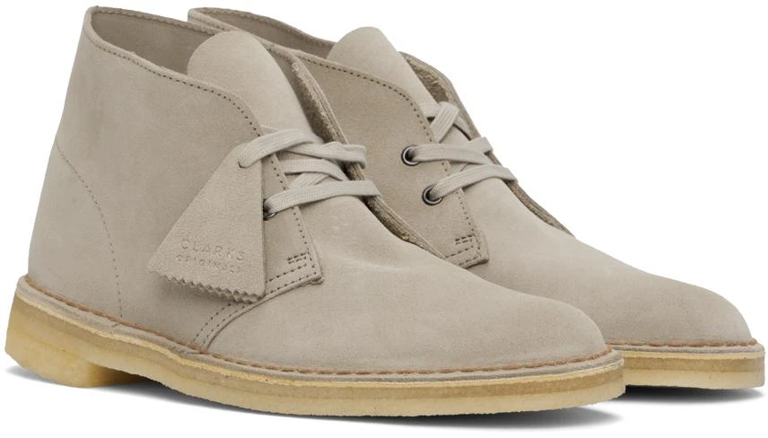 Clarks Taupe Suede Desert Boots 4