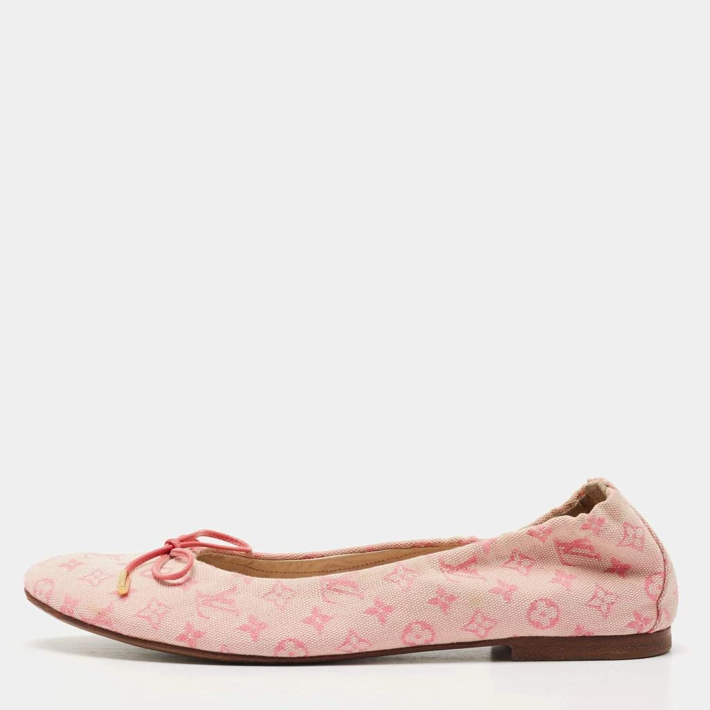 Louis Vuitton Louis Vuitton Pink Monogram Canvas Mini Lin Ballet Flats Size 36.5 1