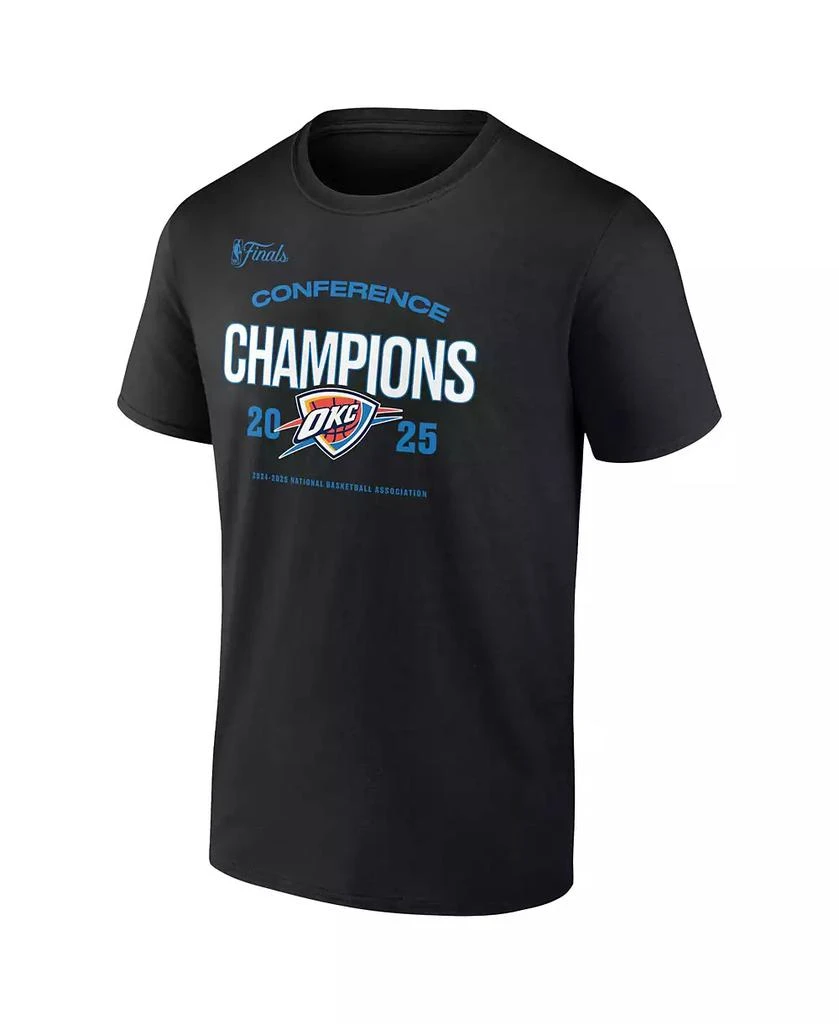 Fanatics Men's Black Oklahoma City Thunder 2025 NBA Western Conference Champions Roster Buzzer Beater T-Shirt 2