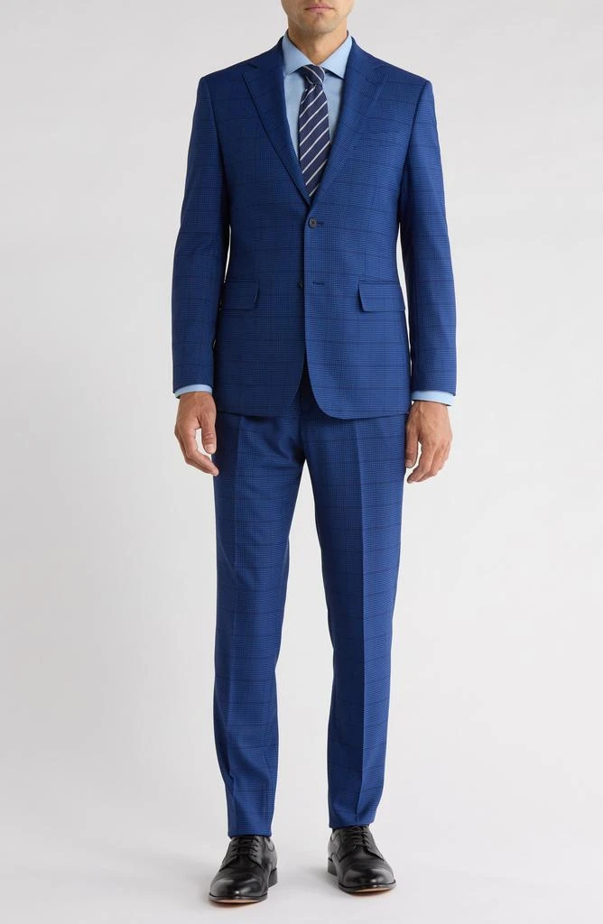 English Laundry Trim Fit Plaid Two-Piece Suit