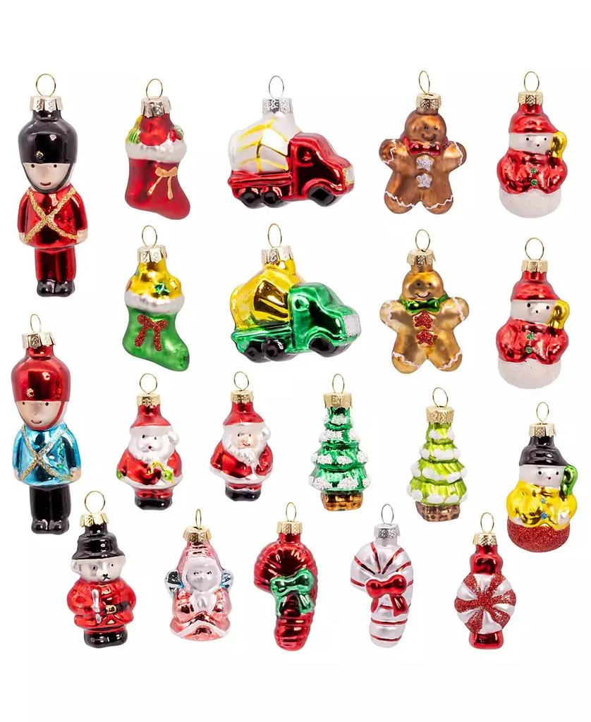 Kurt Adler Petite Treasures Miniature Glass Christmas Ornaments, 20-Piece Set 2