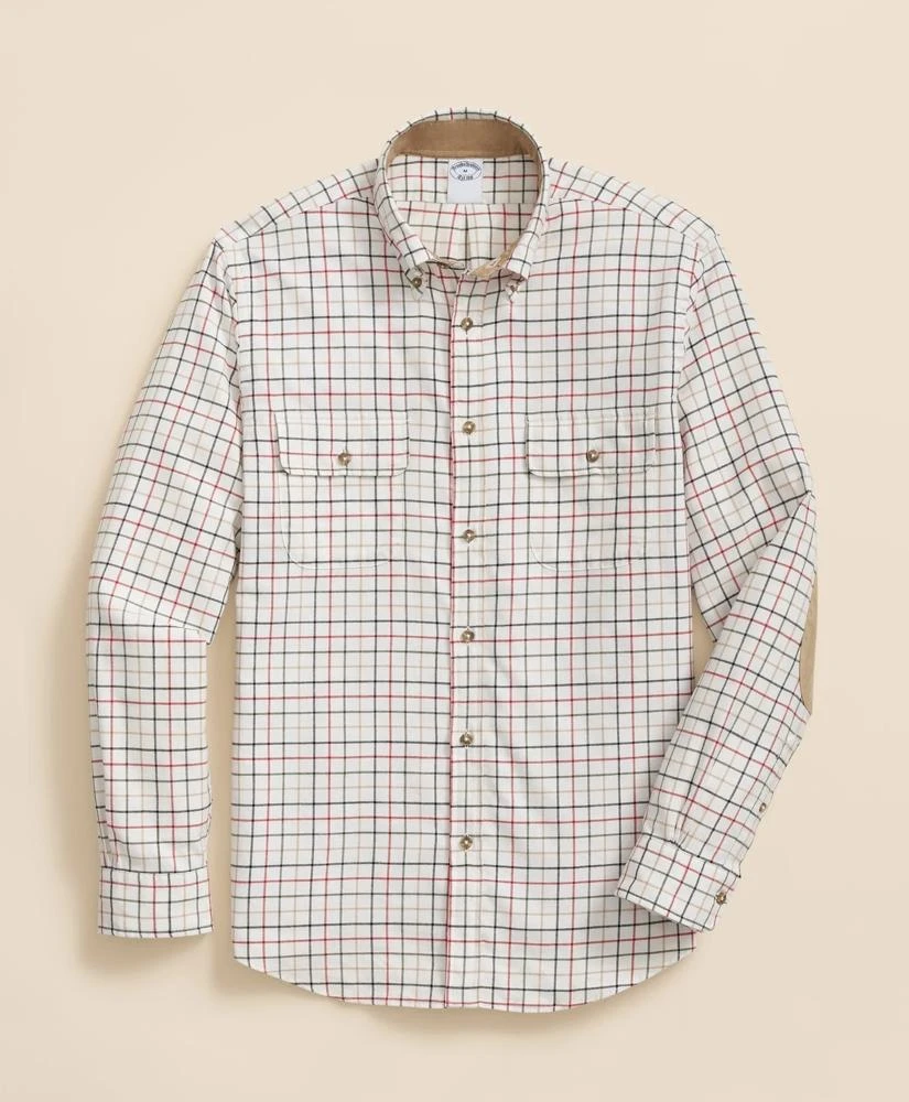 Brooks Brothers Cotton-Cashmere Flannel Windowpane Sport Shirt