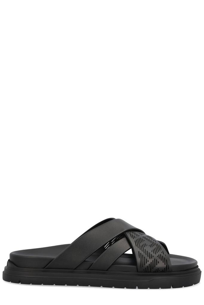 Fendi Fendi Diagonal FF Jacquard Slides - Sandals - Compare