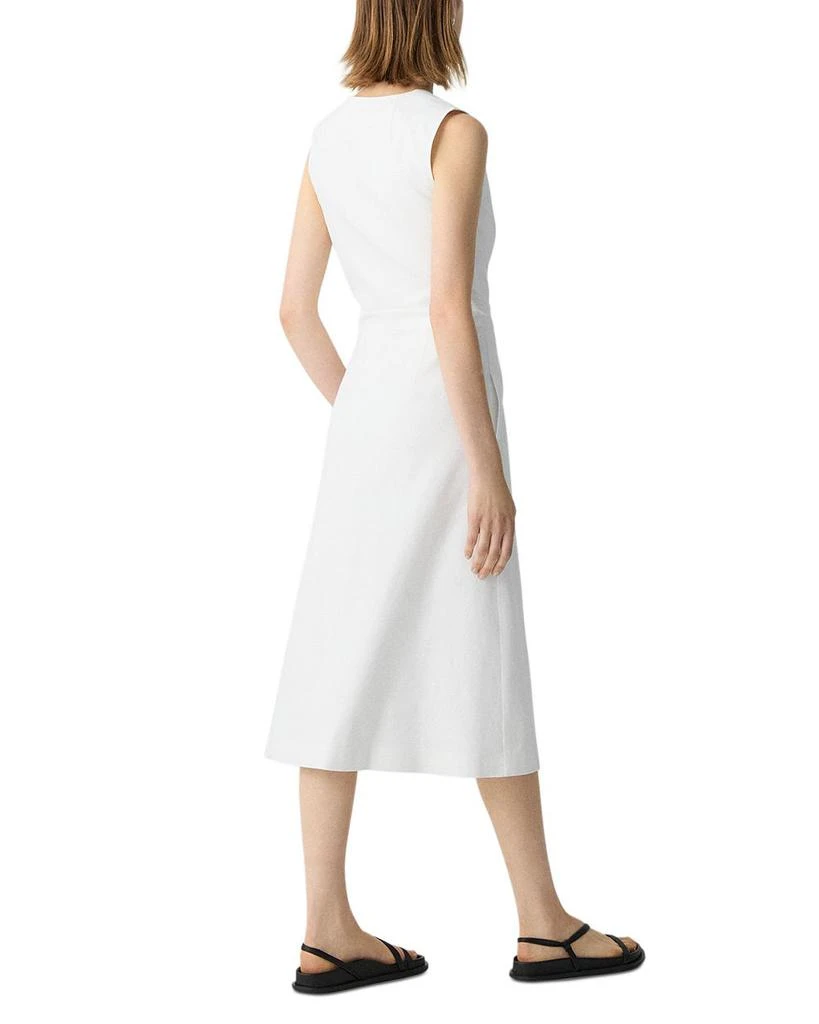 Theory Sleeveless Linen Blend A-line Wrap Dress 3