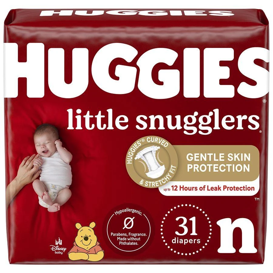 Huggies Baby Diapers Unscented, Newborn (Up to 10 lbs)