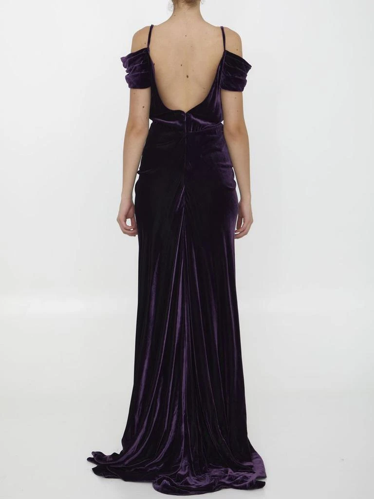 Costarellos Violet Velvet Dress 4