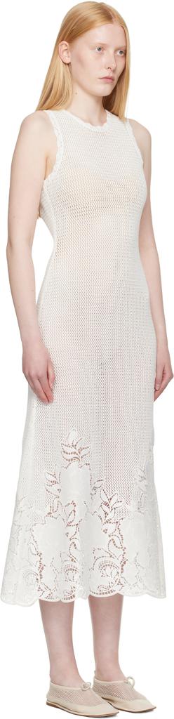 Erdem White Sleeveless Midi Dress