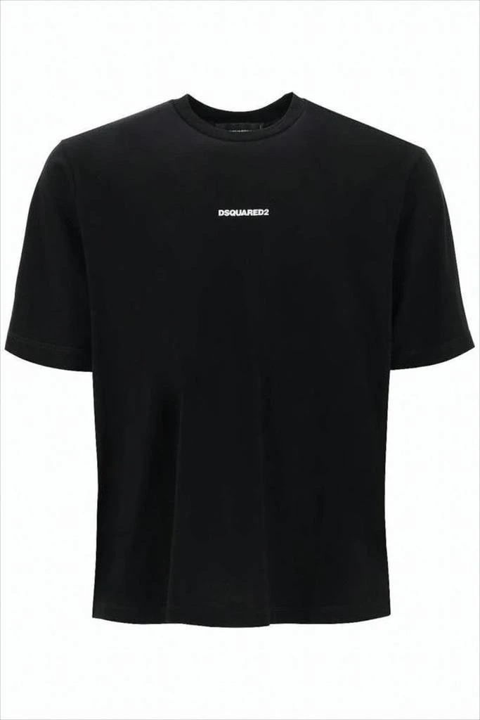 DSQUARED2 Black Short-Sleeve T-Shirt with Logo Detail