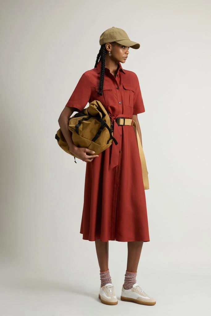 Woolrich Long Tencel Dress - Women - Red 2