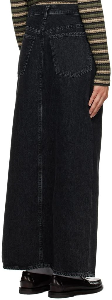 AGOLDE Black Leif Denim Maxi Skirt 3