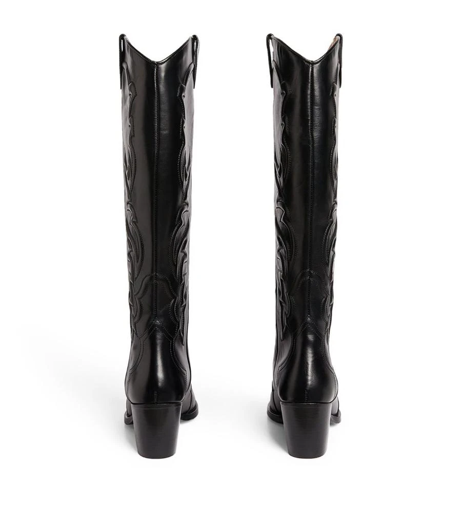 Maje Leather Cowboy Boots 65 3