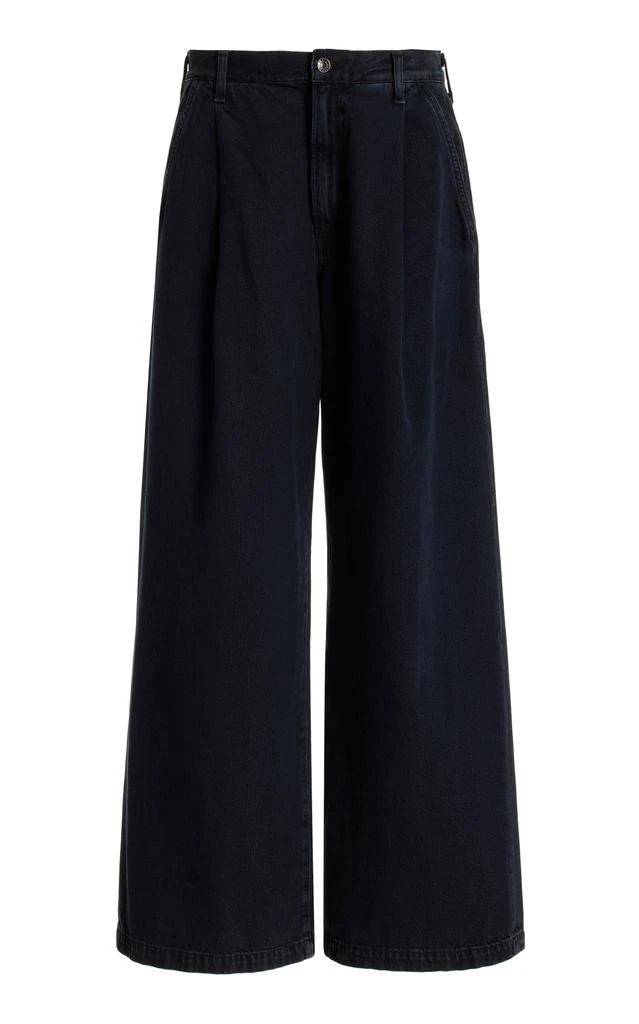 Agolde Agolde - Ellis Mid-Rise Wide-Leg Jeans - Black - 27 - Moda Operandi 1