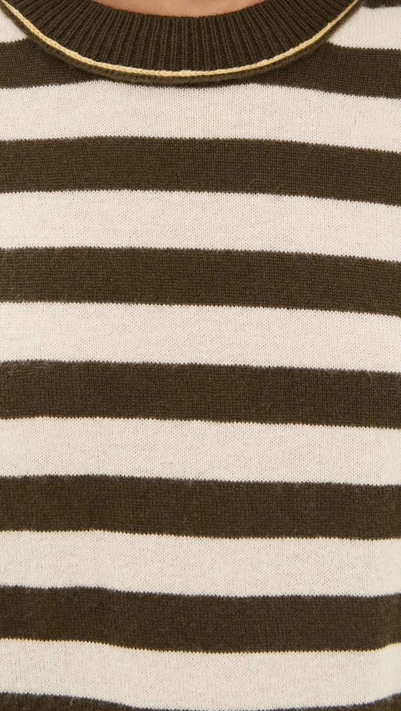 White + Warren Cashmere Mixed Stripe Crew Sweater 5