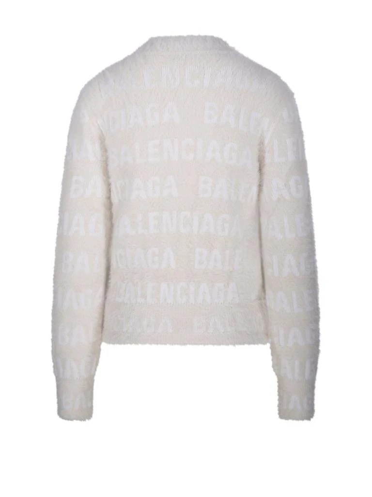 Balenciaga Balenciaga Allover Logo Furry Fitted Sweater 2