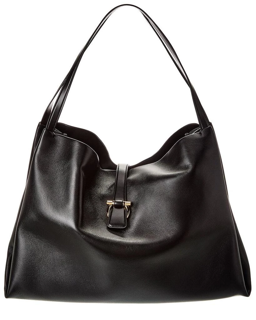Salvatore Ferragamo Ferragamo Logo Plaque Leather Tote 1