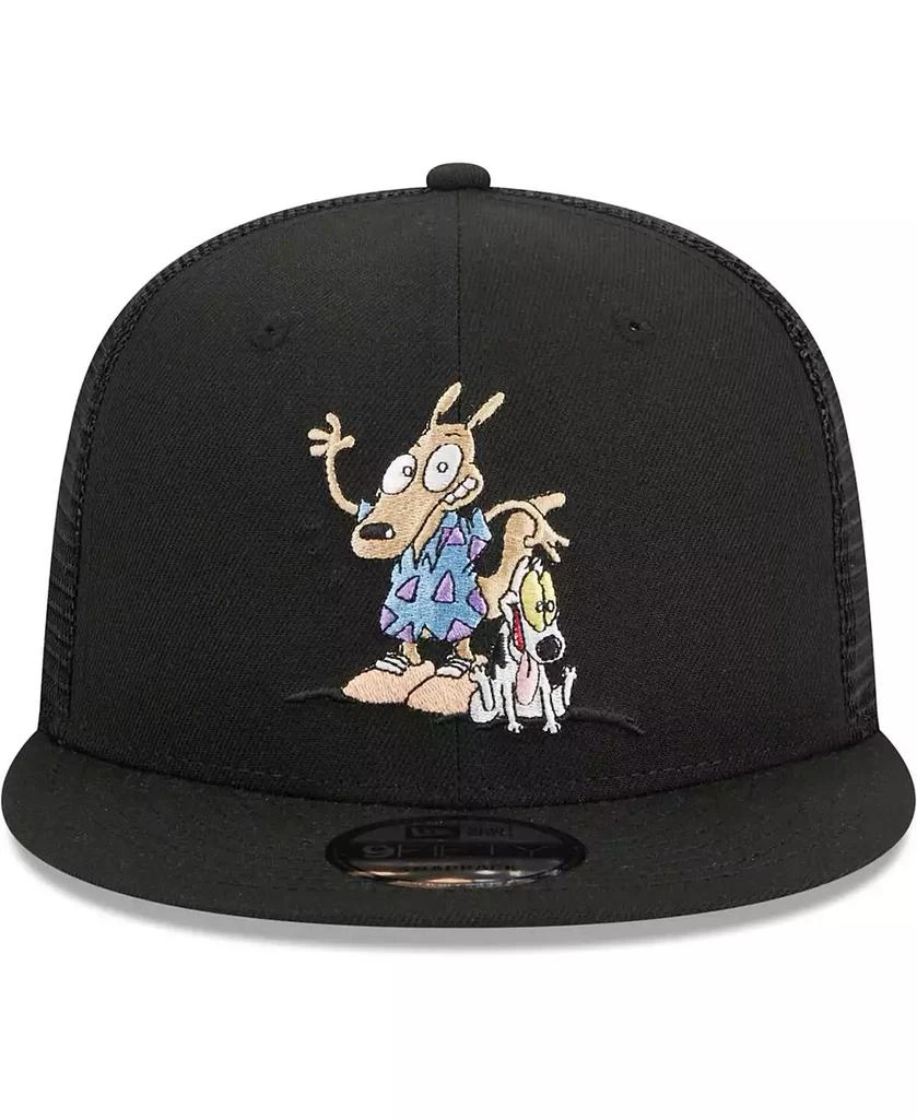 New Era Men's Black Rocko's Modern Life Rocko & Spunky Trucker 9FIFTY Snapback Hat 2