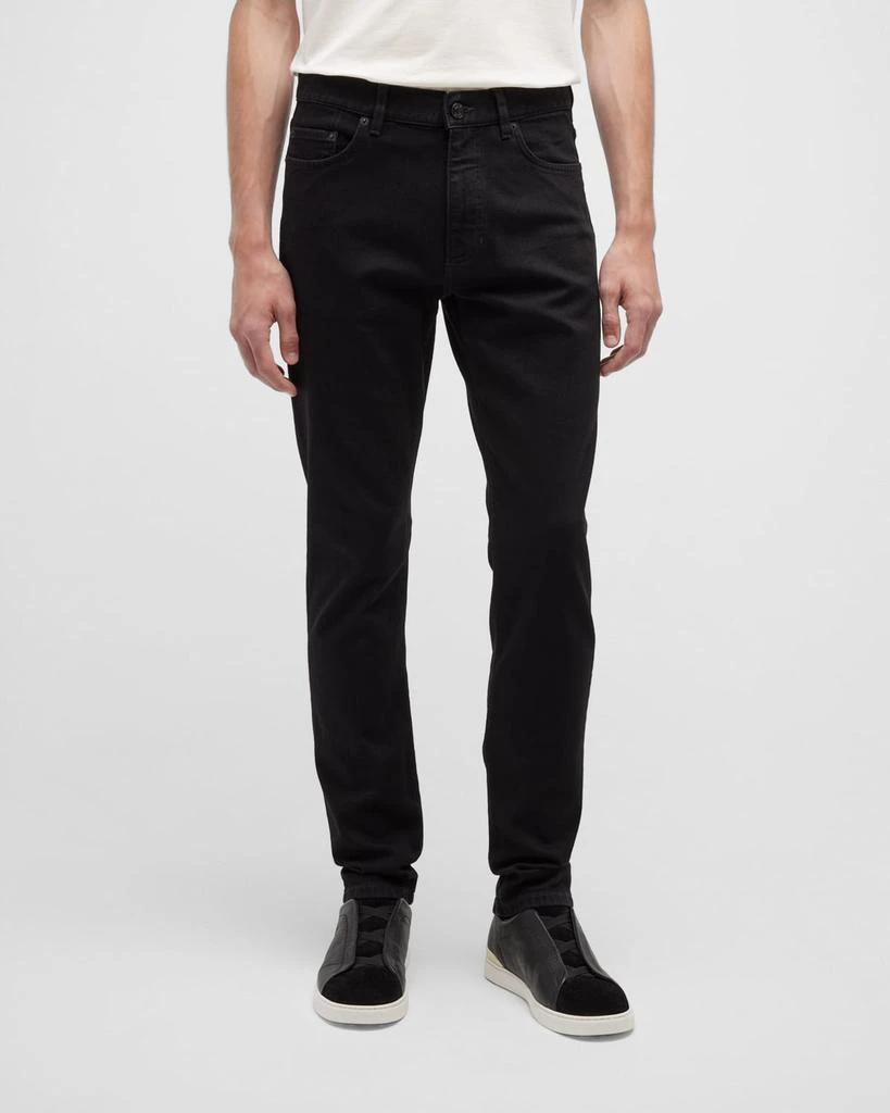 Zegna Men's 5-Pocket Black Wash Denim Jeans 1