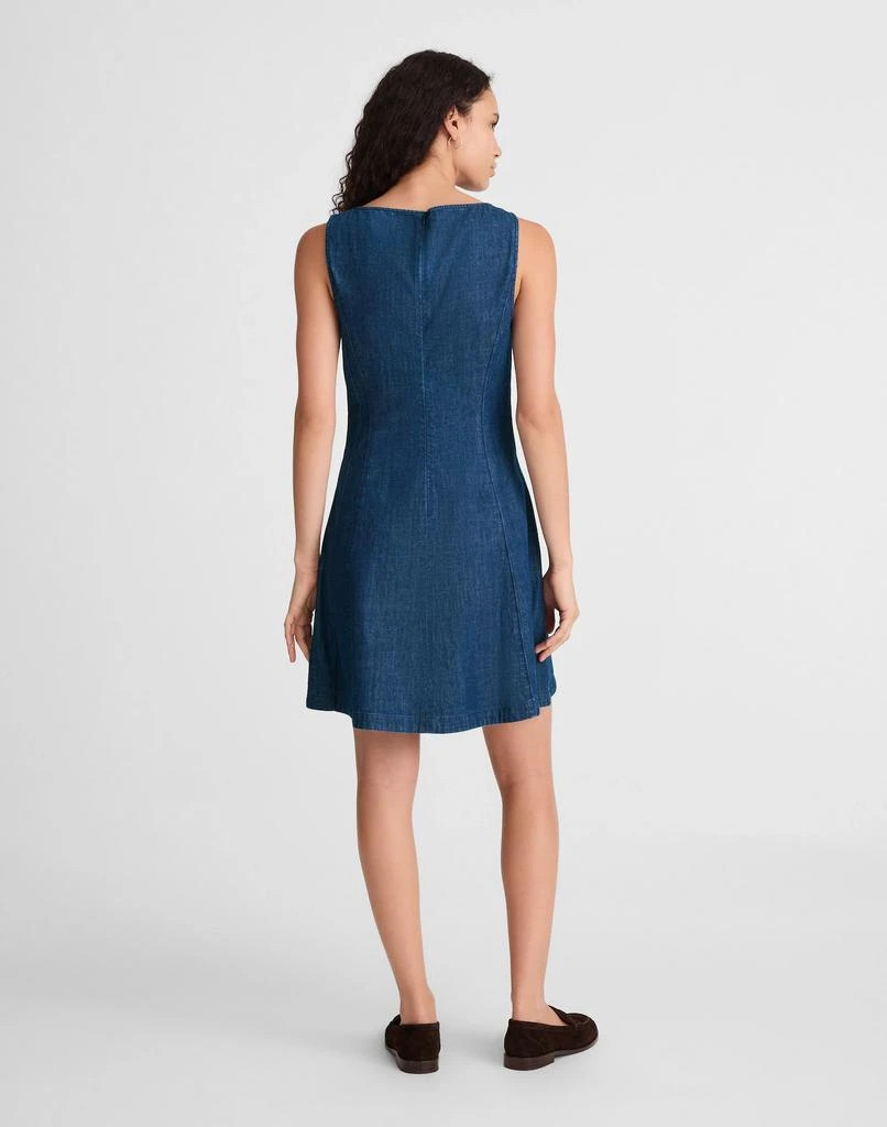 Women's Denim Boatneck Mini Dress in Plumville Wash - Size 12 | Madewell