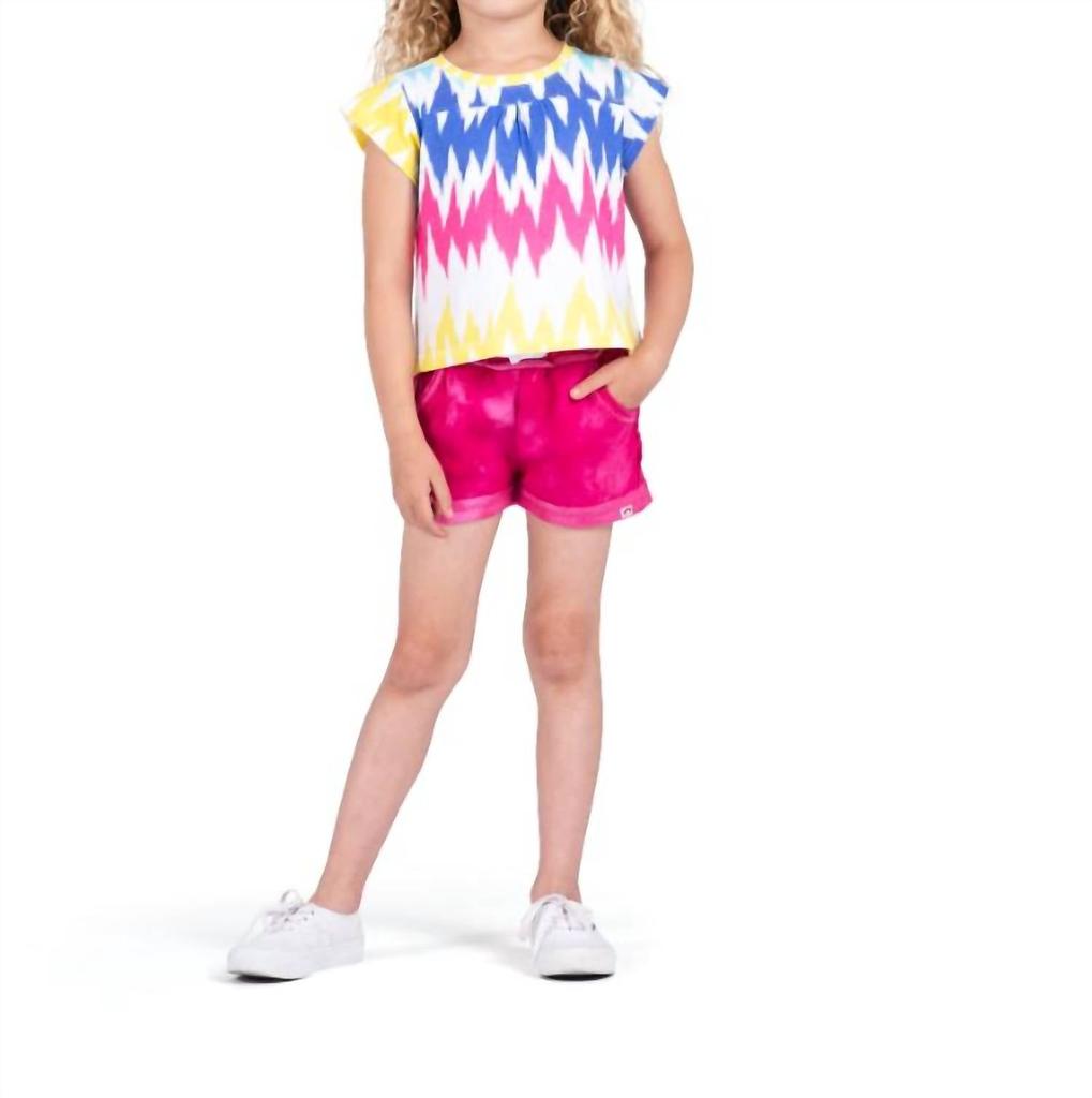 Appaman Majorca Shorts In Fuchsia Marble