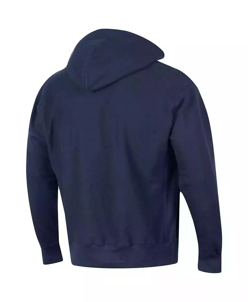 CHAMPION Men's Navy Ole Miss Rebels Team Arch Reverse Weave Pullover Hoodie 2