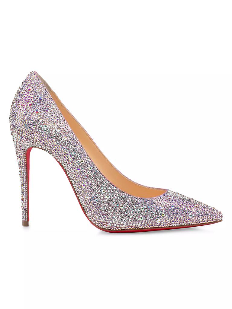 Christian Louboutin Kate Strass Metallic Suede 100MM Pumps