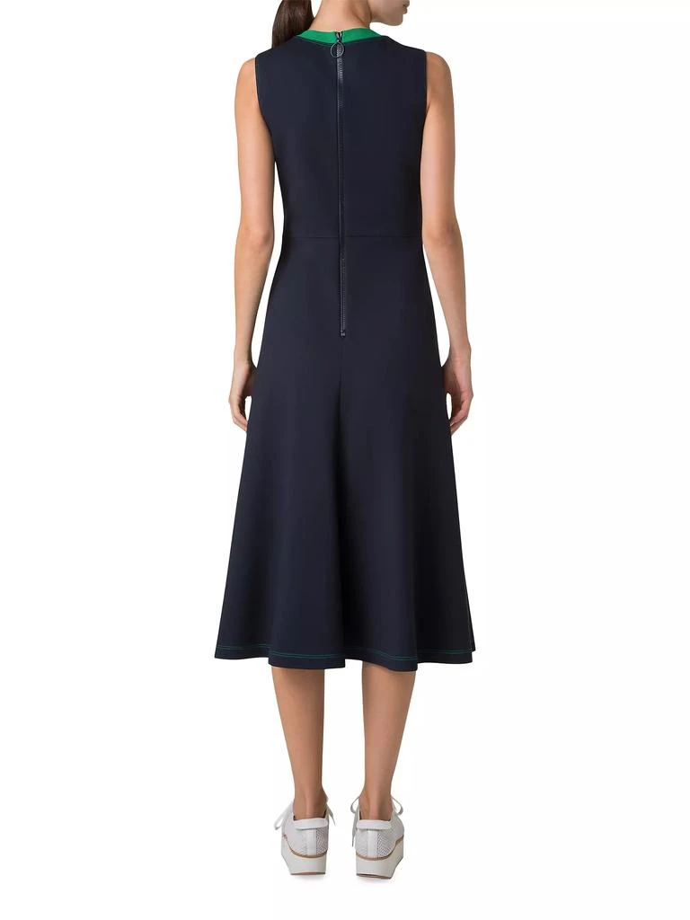 Akris Jersey Sleeveless Fit-&-Flare Midi-Dress 4