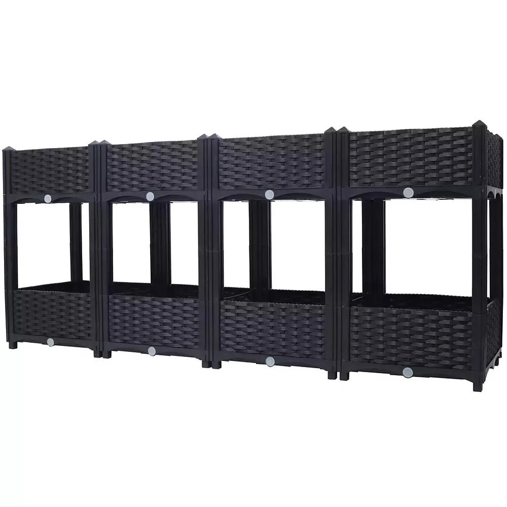 Streamdale Furniture 63"x15.7"x27.7" Elevated Planter Box with Drainage 9