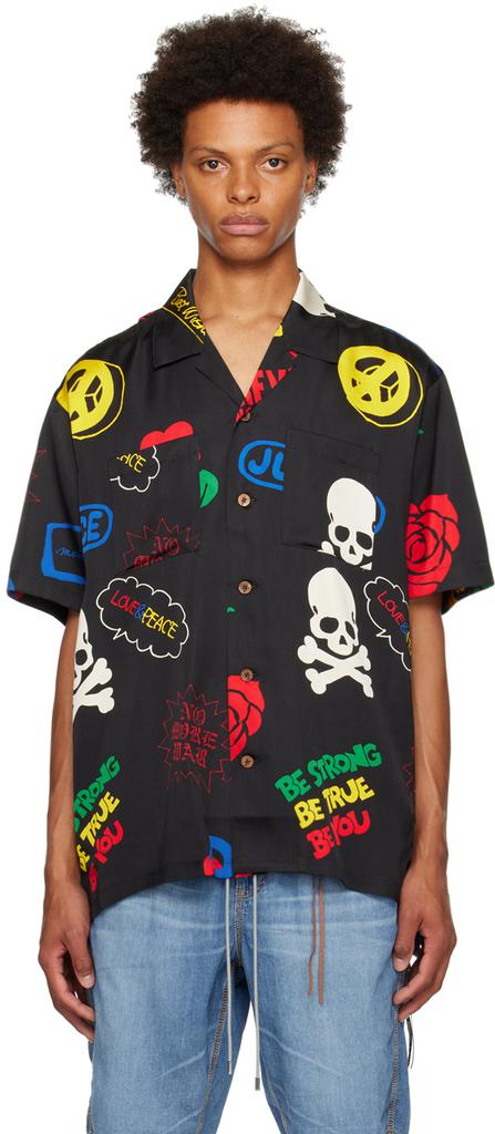 mastermind JAPAN Black Printed Shirt
