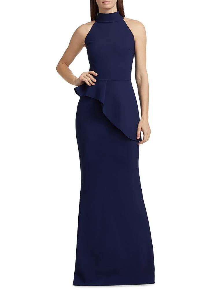 grecian draped halter maxi dress Veda Slinky Halter Maxi Dress - Pale Blue main image 1