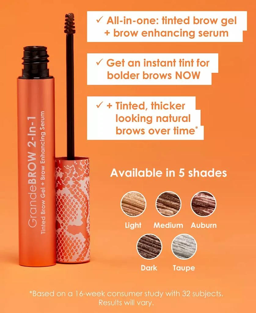 Grande Cosmetics GrandeBROW 2-In-1 Tinted Brow Gel + Brow Enhancing Serum 5