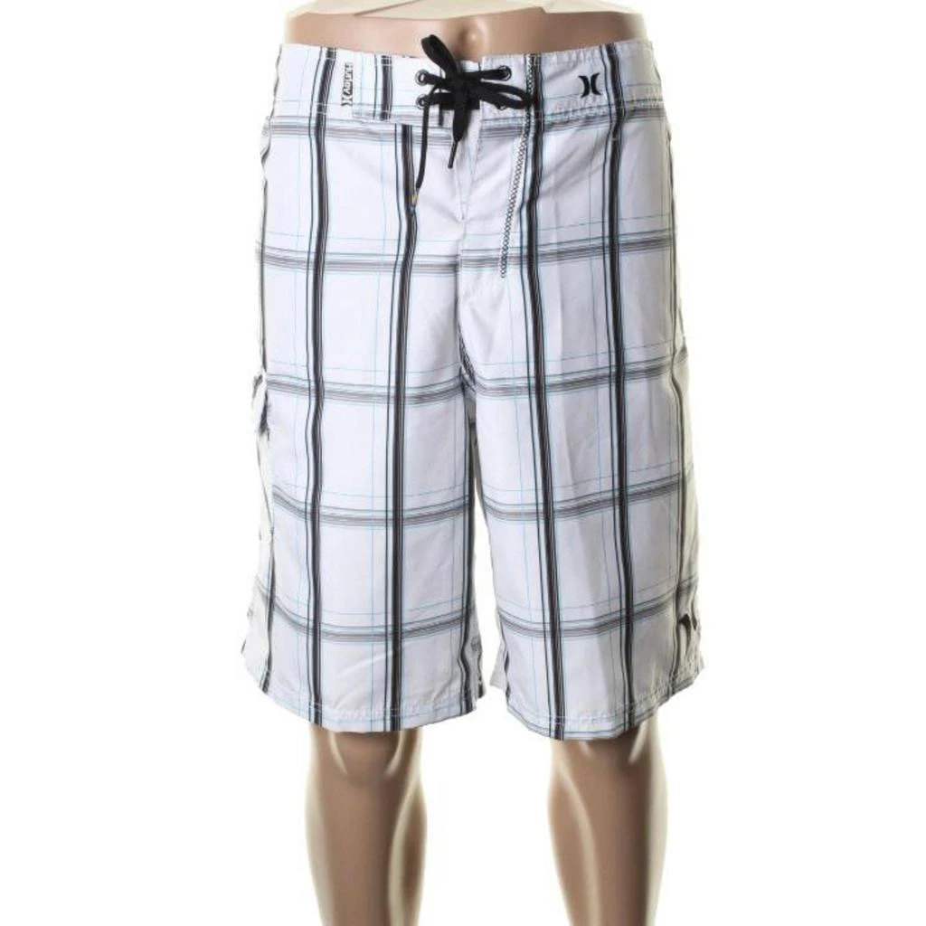 Hurley Puerto Rico Mens Plaid Side Pocket Board Shorts 2