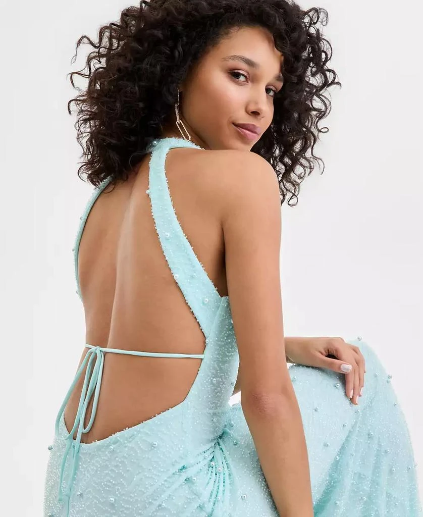 B Darlin Juniors
V-Neck Low-Back Bead-Embellished Gown 3