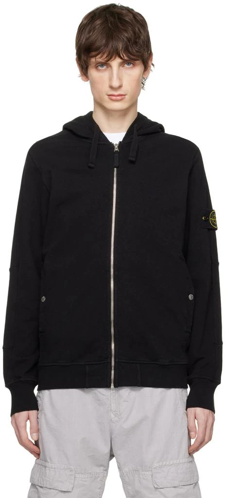 Stone Island Black Patch Hoodie 1