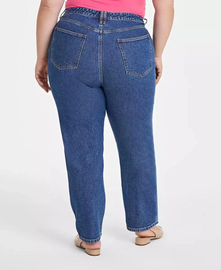 On 34th Trendy Plus Size Two-Tone Straight-Leg Jeans, Created for Macy's 3