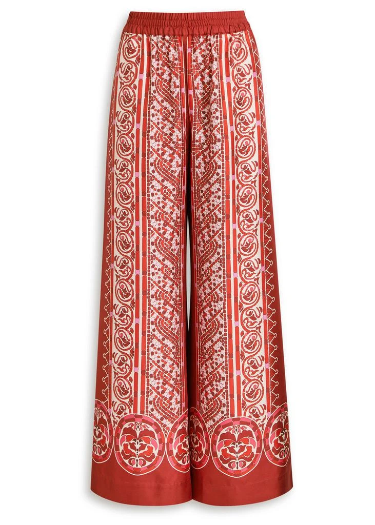 LA DOUBLE J Printed silk-twill trousers 1
