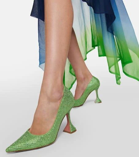 Amina Muaddi Ami embellished leather pumps 4