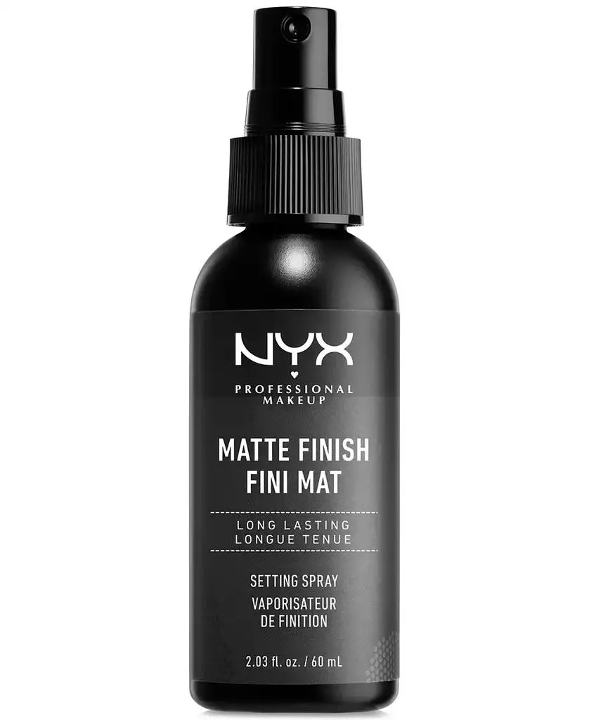 NYX Professional Makeup Matte Finish Long Lasting Makeup Setting Spray, 2.03 oz.