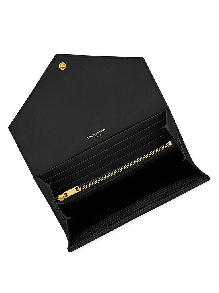 Yves Saint Laurent Cassandre Matelassé Large Flap Wallet in Lambskin 4