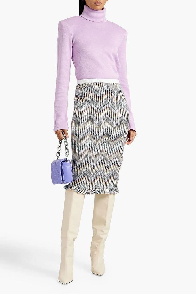 Missoni Ruffled crochet-knit cotton-blend skirt 2