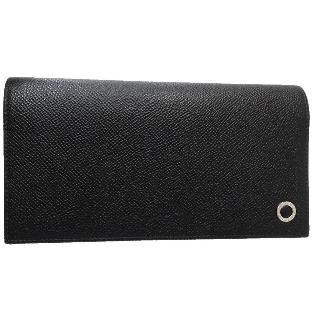BVLGARI Royal blue Leather Long Wallet (Bi-Fold) (Pre-Owned)
