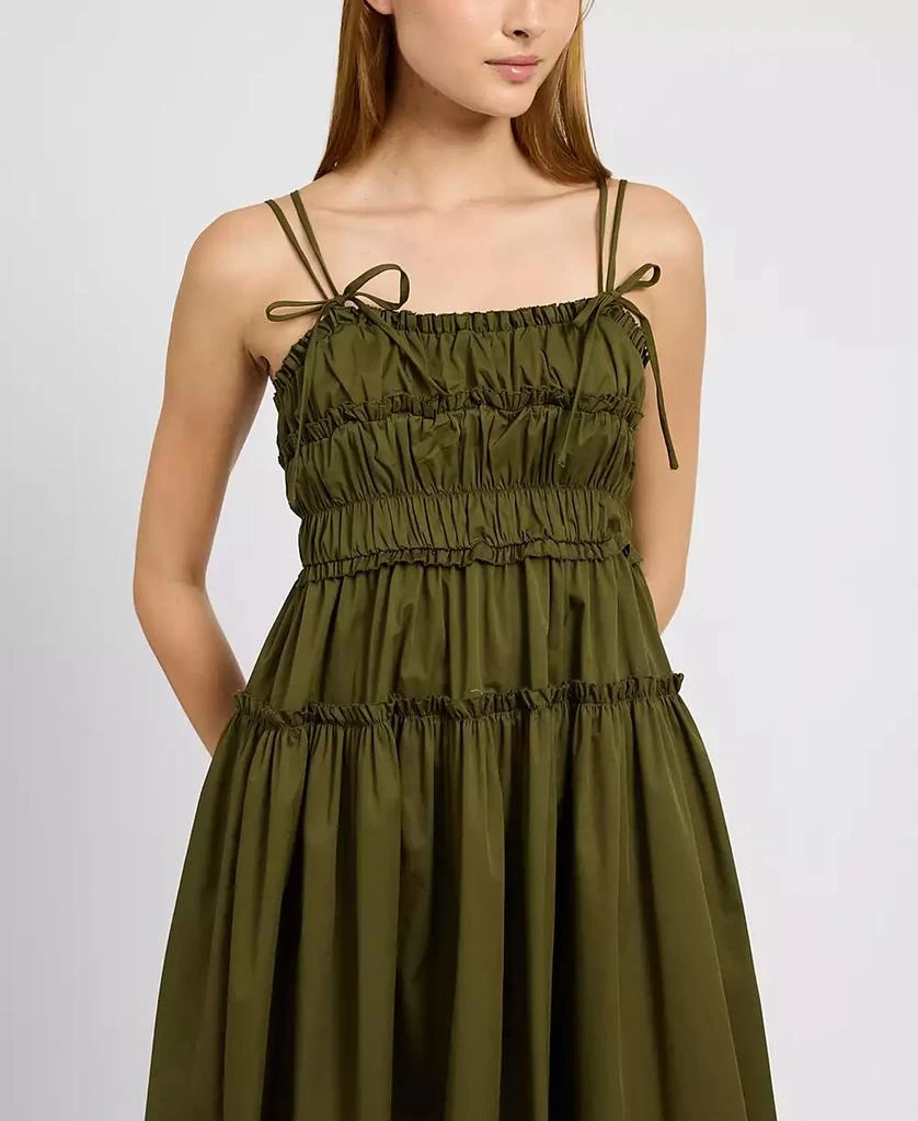 En Saison Women's Marianne Gathered Sleeveless Midi Dress 7