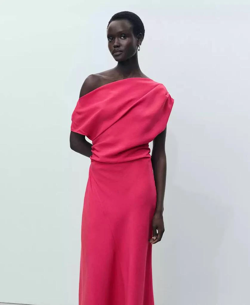 Mango Women's Asymmetrical Modal Dress 4