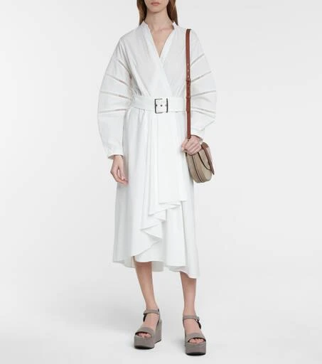 Brunello Cucinelli Suede platform wedge sandals 2