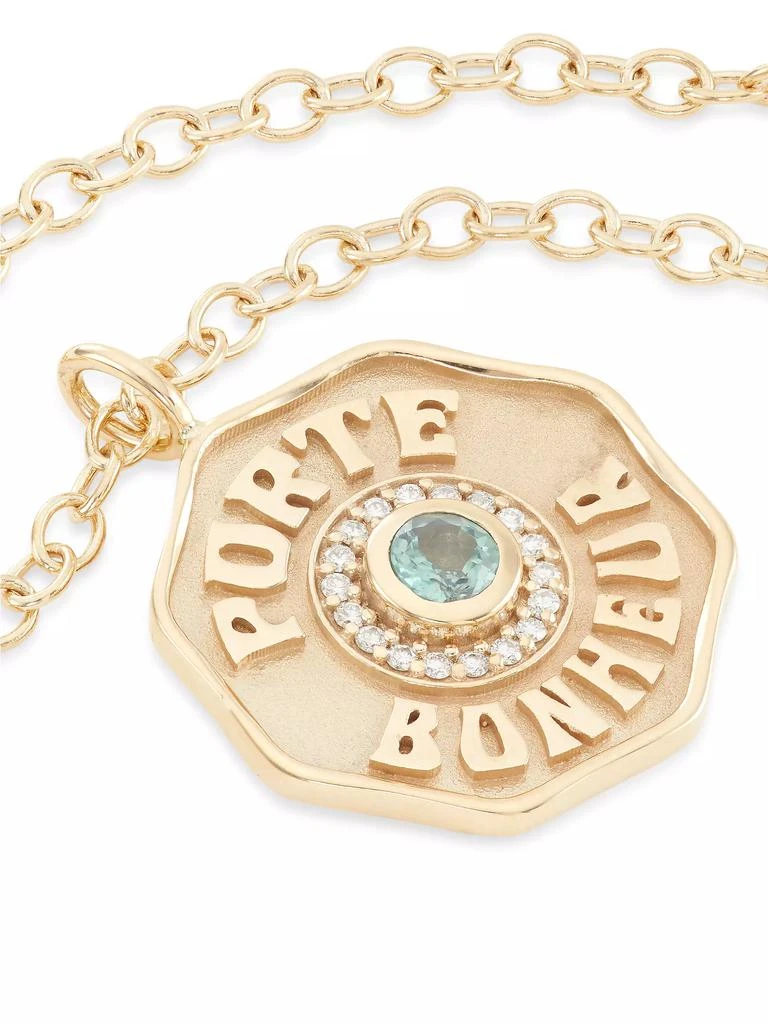 Marlo Laz Je Porte Bonheur 14K Yellow Gold & Alexandrite Necklace 4